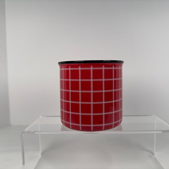 Hallmark Ceramic Red Checkered Pattern Coffee Plaid Mug 3-3/4” High - Picture 3 of 7